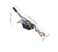 OSALADI Heavy Duty Steel Come Along Winch Cable Puller with Dual Hooks Manual Ratchet Hand Crank Tensioner Lightweight Compact Design for Wire Rope Tightening and Power Pulling