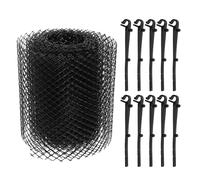 OSALADI High-Efficiency Downspout Filter Gutter Cover Mesh for Roofs Black Leaf Guard Netting with Hooks Easy Installation Gutter Protection Screen to Stop Leaves and Debris