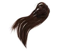 OSALADI Human Hair Topper 40Cm Light Brown Braided Headband Wig with Bangs and Clip, Straight Hairpiece for Women’S Volume Enhancement and Daily Wear