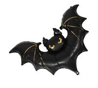 OSALADI Inflatable Giant Halloween Bat Balloon Matte Black Spooky Hanging Decoration for Indoor Outdoor Party Haunted House Props