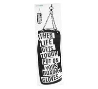 OSALADI Inspirational Boxing Gloves Wall Sticker Decal for Home Decor, Easy to Apply and Remove PVC Material Wall Art, Black Colour Suitable for Mirror and Metal Surfaces