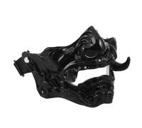 OSALADI Japanese Half Face Demon Cosplay Mask for Halloween Party, Resin Material with Adjustable Strap, Comfortable Fit for Men and Women, Photo Prop and Role Play Accessory