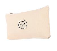 OSALADI Kawaii Cat Pencil Pouch Large Capacity Canvas Pen Bag Zipper for School Supplies and Makeup Lightweight and Convenient Storage for Students and Artists