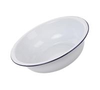 OSALADI Large Capacity Enamel Basin Vintage Kitchen Mixing Bowl Durable Corrosion Resistant Enamelware for Salad Soup and Washing Easy to Clean for Dinner and Food Prep