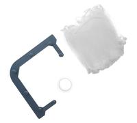 OSALADI Large Capacity Triangular Sink Drain Rack with Plastic Mesh Bags, Food Leftovers Strainer Basket to Prevent Sewer Blocking, for Kitchen Sink Waste Drainage