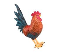 OSALADI Large Solid Rooster Figurine for, Realistic Plastic Garden Rooster Model, Standing Farmyard Animal Decoration for Early Learning and Home Display