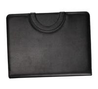 OSALADI Leather Portfolio Binder with Zipper Executive Business Padfolio for Organized Travel Multi Compartment Document Organizer Stylish Compact Design for Professionals Business