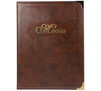 OSALADI Leather Restaurant Menu Book Holder with Easy to Replace Content and Display, Practical A4 Size Menu Folder for Bar and Restaurant Use