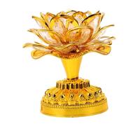 OSALADI LED Buddha Lamp Lotus Shaped Ornament Buddhist Light Sturdy and Sturdy Desktop or Buddha Hall Decoration Battery Operated No Battery Included