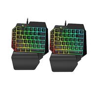 OSALADI Left-handed Gaming Mechanical Keyboard Rgb Mixed Backlit Ergonomic Design Single-hand Control Keypad for Pc and Laptop Gaming