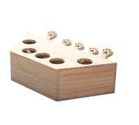 OSALADI Lightweight Wooden Kitten Hunting in Khaki Colour, Designed for Cats and Kittens to Exercise and Satisfy Curiosity during Playing Sessions
