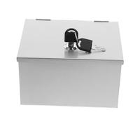 OSALADI Lockable Weatherproof Outdoor Socket Box Stainless Steel Rainproof Wall-mounted Electrical Enclosure with Hinge Door Anti-theft Protection for Parks Schools Factories
