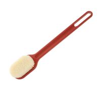 OSALADI Long-Handled Back Scrubbing Brush with Soft Nylon Bristles, Multipurpose Shower Body Brush for Bathing and Massage, Red Bathroom Bath Body Scrubber for Deep Cleaning