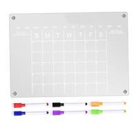 OSALADI Magnetic Acrylic Dry Erase Board for Fridge Large Whiteboard Monthly Planner with Erasable Markers Reusable Magnetic Calendar for Notes and Reminders Refrigerator Doors