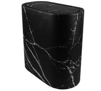 OSALADI Marble Finish Plastic Small Trash Can with Lid for Bathroom and Bedroom Waste Management