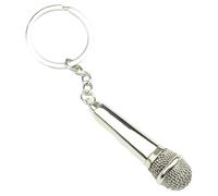 OSALADI Microphone Keychain Metal Keyring for Karaoke Lovers and Bag Hanging Pendant