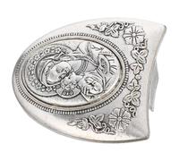 OSALADI Mini Mary Statue Silver Alloy Catholic Marian Sculpture Blessed Mother Figurine Religious Home Decor Tabletop Ornament for Prayer and Faith