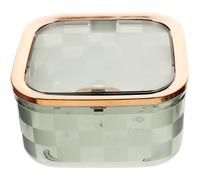 OSALADI Mini Trash Can with Lid for Desktop, Kitchen Living Room - Jade Green Simple Garbage Container, Household Waste Bin for Office and Home Use