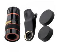 OSALADI Mobile Phone Telephoto Lens 8x Adjustable Focus Monocular Telescope Lens with Clip for Smartphone Long-focus Sturdy and Easy to Install