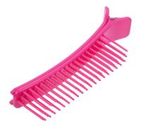 OSALADI Multi-purpose Plastic Layered Hair Bang Clip in Rose Red, Salon Sectioning Hair Clip for Styling and Dyeing, Professional Hairdressing Clamp for Home and Salon Use