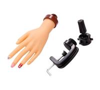 OSALADI Nail Mannequin Hand Model with Bracket Bendable Fake Practice Hand for Nail Art Training and Manicure Display Suitable for Salon and Home Use