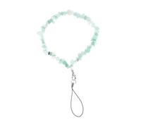 OSALADI Natural Crystal Phone Lanyard Anti-skid Multi-function Phone String Mint Green Beads Wrist Strap for Smartphones