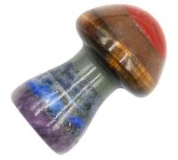 OSALADI Natural Crystal Stone Mushroom Figurine, Mini Stone Decor for Flowerpot, DIY Forest Micro Landscape Ornament for Garden and Home