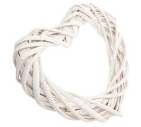 OSALADI Natural Rattan Heart Shaped Wreath Frame 20cm DIY Garland Ring for Xmas Door Hanging Decor Wedding Craft Materials