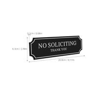 OSALADI No Soliciting Sign for Door Black Acrylic with Easy to Install Practical Design, Sturdy Yard and Home Decor for Front Door Or Window Use