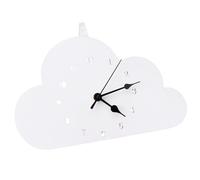OSALADI Nordic-style Cloud-shaped Wall Clock White, Silent Non-ticking Bedroom and Home Desktop Clock, Modern Decorative Timepiece for Living Room