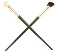 OSALADI Nose Contour Brushes Time-saving Tools for Women Makeup Beginners 2pcs Artificial Fiber Bristles with Aluminum and Wood Handles to Apply and Blend Nose Makeup for Personal Homes