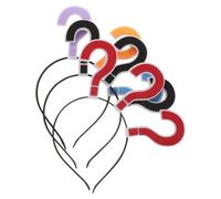 OSALADI Novelty Question Mark Headband Trio for Carnival and Holiday Parties, Multicoloured and Comfortable Hair Hoops, Suitable for Hair Types and Photo Props
