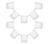 OSALADI Orchid Transparent Pot with Tray, 1 Set Clear Plastic Nursery Flowerpot with Drainage Hole and Hollow Base, Easy to Move for Indoor Decoration 3.94In