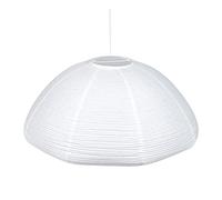 OSALADI Paper Hanging Lanterns, White Paper Pendant Light Shade, Simple Style, Durable, Easy to Install, Home Ceiling Light Cover, Round Shape, Metal Frame