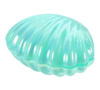 OSALADI Pearlescent Blue Shell Trinket Box Large Decorative Candy Container for Wedding Party Favor, Plastic Candy Jar and Jewelry Storage Holder, Sea Shell Sweets Dish for Event Table
