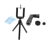 OSALADI Phone Camera Lens Kit 20X Telephoto Clip On Universal External Lens for Smartphones Includes Tripod Eyecup Sturdy Design Easy Installation Macro and Distant Shots Random Color