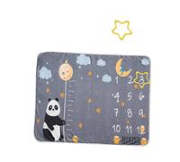 OSALADI Photo Blanket Milestone Blanket Flannel Newborn Photography Month Photo Prop for Shower Soft Material for Keeping Warm during Sessions