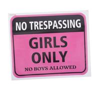OSALADI Pink Girls Only Sign PVC Cute Girls Room Decor Bedroom Decor Only Sign Cute Girl Dorm Room Signs English Warning Signs for Tween Toddler Decorations