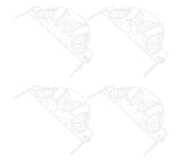 OSALADI Plastic Butterfly Picket Fence Panels 4Pcs White Lawn Edging for Garden Flower Beds and Outdoor Yard Protection