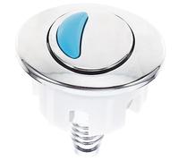 OSALADI Plastic Toilet Push Button Dual Push Toilet Button Oval Silver Abs No Tools Required Easy to Use for Hotel Use