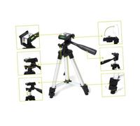 OSALADI Portable Aluminium Alloy Adjustable 3-section Tripod Stand with Triangular Bracket Design and Rotatable Phone Holder, Lightweight Phone Tripod for Travel and Home Use with Carry