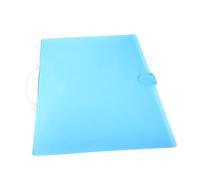 OSALADI Portable Art Portfolio Folder with Handle A3/8k 30-Pages Blue Artist Storage Organizer for Paintings and Posters Carrying Case for Art Supplies