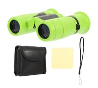 OSALADI Portable Mini Binoculars for Kids 10x22 Compact Outdoor Telescope with Wide-area Imaging and Distance Adjustment in Green Abs Material, for Travelling and Hunting