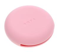 OSALADI Portable Silicone Makeup Puff Case, Travel Powder Puff Holder with Lid, Lightweight Pink Patterned Makeup Sponge Storage Box for On-the-go Cosmetics