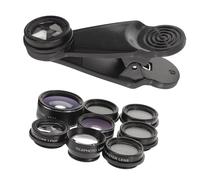 OSALADI Professional 10-in-1 Phone Camera Lens Set with High-definition Zoom Wide-angle Macro Fisheye Glass Lenses in Black, Easy to Install and Replace, for Photographing The Sky