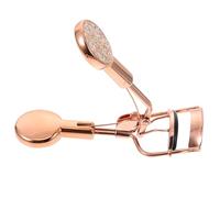 OSALADI Professional Rose Gold Eyelash Curler with Wide Clamp, Stainless Steel Handheld Lash Curling Tool for Natural Fan Lashes, Non-Slip Grip Makeup Accessory for Precise Eye Makeup