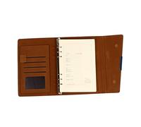 OSALADI PU Leather Business Notebook Creative Agenda Notepad for Daily Planning Practical Schedule Handbook for Students Professionals for Journaling Note Taking Sketching Blue Three Fold