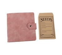 OSALADI PU Leather Seed Storage Organizer Binder with Resealable Envelopes for Garden Seeds Moisture-Resistant Large Capacity