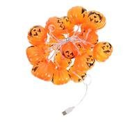 OSALADI Pumpkin Light for Window String Jack-o'-lantern Set String Lights Outdoor LED Lights Outdoor Decor Halloween Window Pumpkin USB Party Light LED