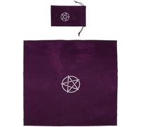 OSALADI Purple Tarot Game Tablecloth Made of Soft Lint Material with Pattern Printing, Suitable for Tarot Game Desktop Use, Measuring 50cm by 50cm for Divination and Astrology Practices